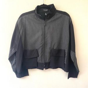 Animale black & gray two tone short lightweight jacket size XS